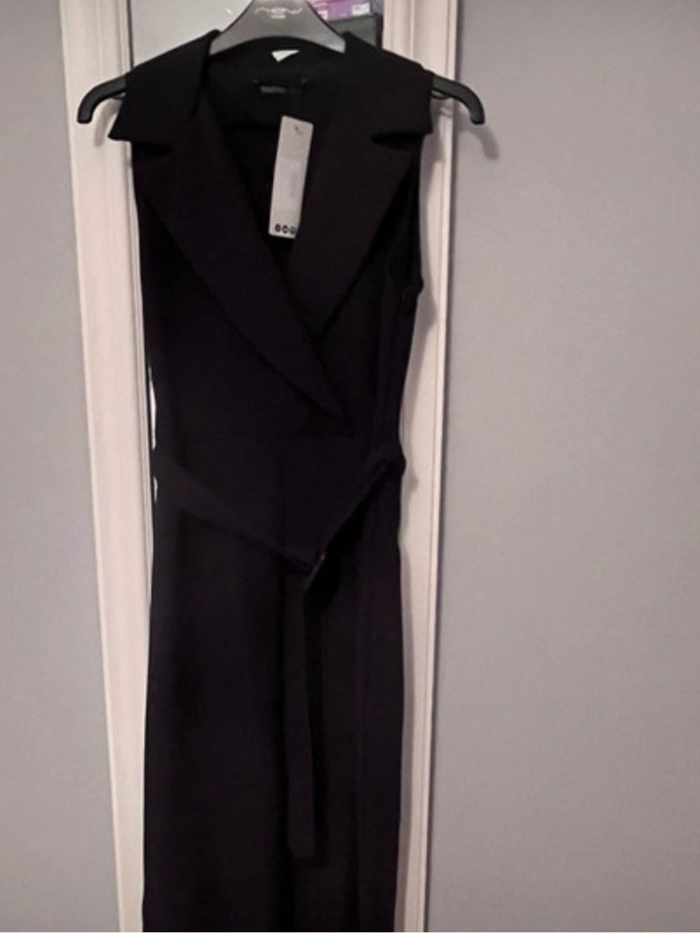 Boohoo Black Sleeveless Tailored Jumpsuit